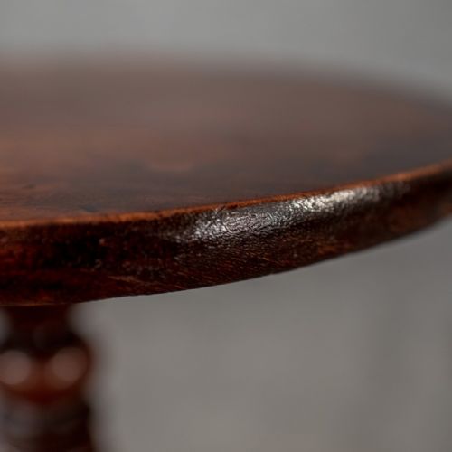 fig 3. Antique Quality Georgian English Walnut Wine Side Tripod Oval Table c1800