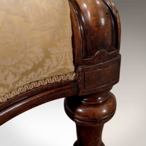 fig 3. Antique Walnut Armchair Gentlemen's Club Lounge Chair English Victorian c1860