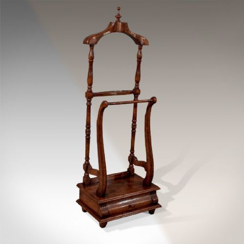 Antique Gentlemen's Valet Clothes Stand English Victorian Oak Fine Quality C1850