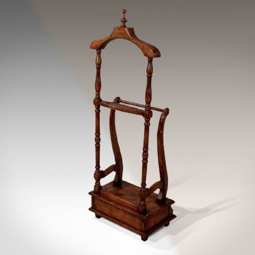 fig 3. Antique Gentlemen's Valet Clothes Stand English Victorian Oak Fine Quality c1850