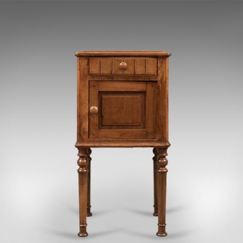 fig 1. Antique Bedside Cabinet, Victorian Pot Cupboard, c.1900