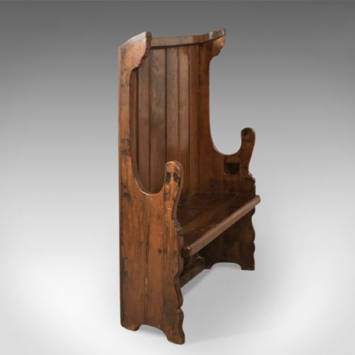 fig 2. Antique Settle, Victorian Tavern Bench, c.1850