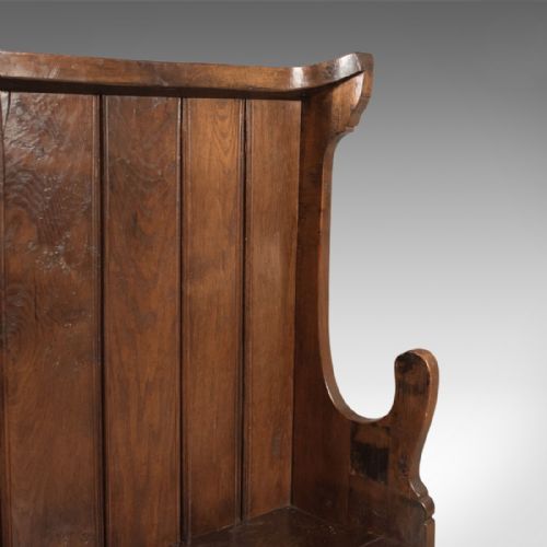 fig 3. Antique Settle, Victorian Tavern Bench, c.1850