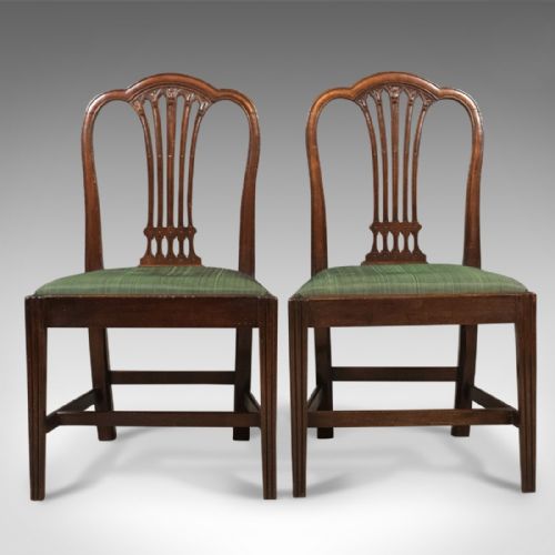 Pair of Antique Chairs, After Hepplewhite, Georgian C.1780