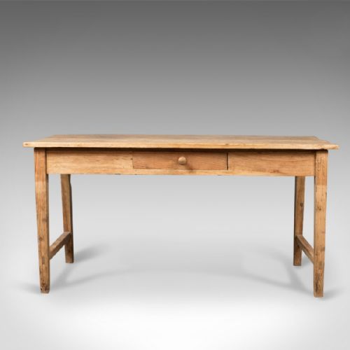 fig 1. Pine French Farmhouse, Antique Kitchen Table