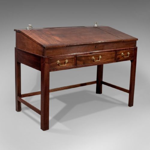 Antique School Masters Desk, English, Georgian, Mahogany, Circa 1800