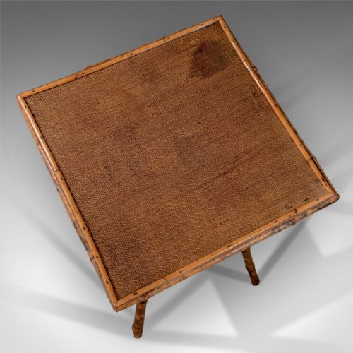 fig 3. Antique Bamboo Table Lamp Side Display 2 Tier Oriental Victorian c1900
