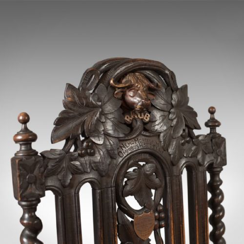 fig 3. Antique Lodge Chair, George V Oak Armchair 1913