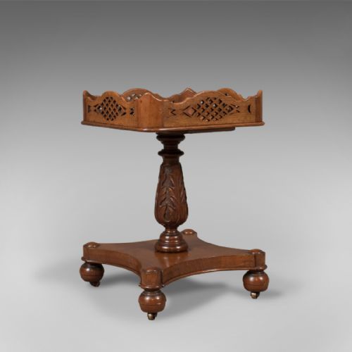 fig 1. Antique Side Table, Early Victorian Decanter Stand, English c.1850