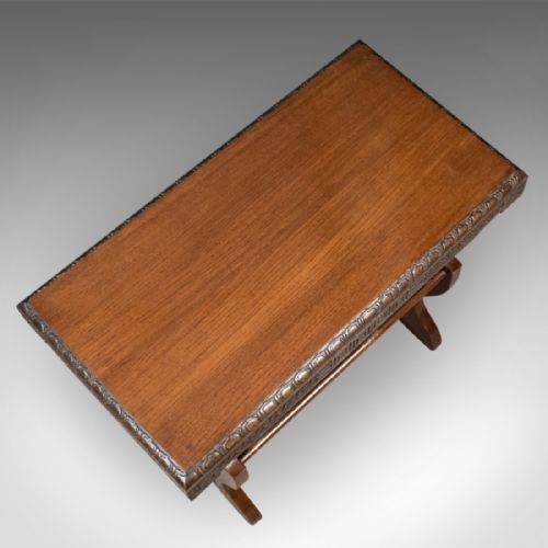 fig 3. Antique Book Trough Side Table, Oriental Walnut c.1910