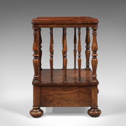 fig 3. Antique Side Table, Victorian Whatnot, Burr Walnut, English c.1870