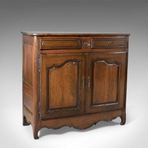 French Antique Sideboard Cabinet, 18th Century Walnut Cupboard
