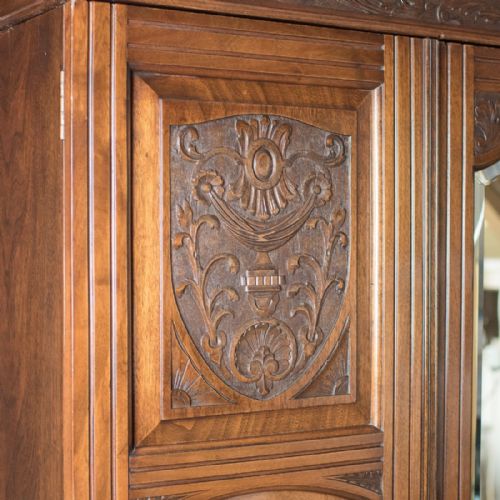 fig 3. Antique Wardrobe, Victorian Mirrored Cupboard c.1880