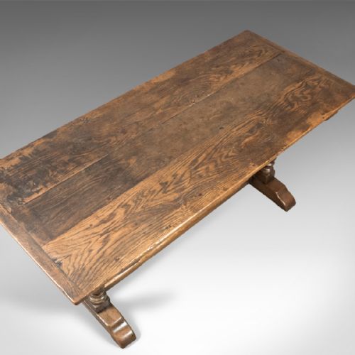 fig 2. Antique Refectory Table, 17th Century and Later, English, Oak