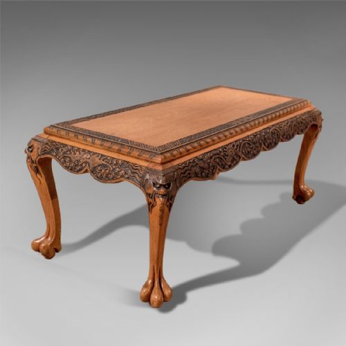 Antique Edwardian Oriental Teak Coffee Magazine Low Table Quality C1910