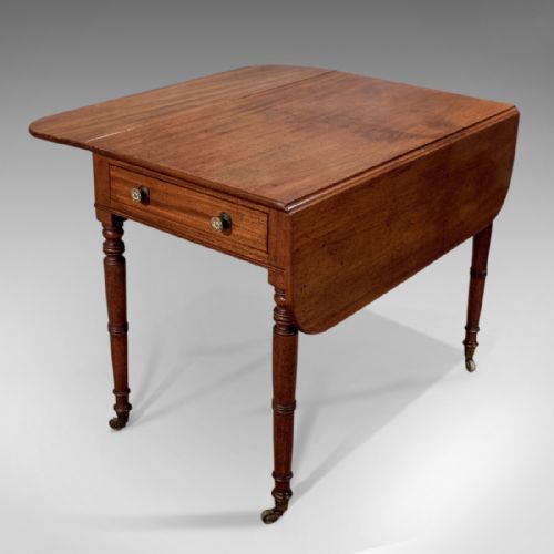 fig 3. Antique Regency Pembroke Sofa Lamp Side Table English Mahogany c1820