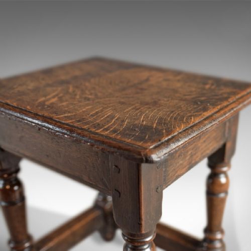 fig 2. Antique Joint Stool, Victorian Jacobean Revival, English c.1850