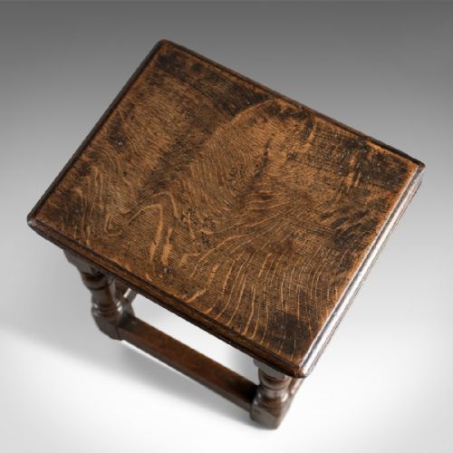 fig 3. Antique Joint Stool, Victorian Jacobean Revival, English c.1850