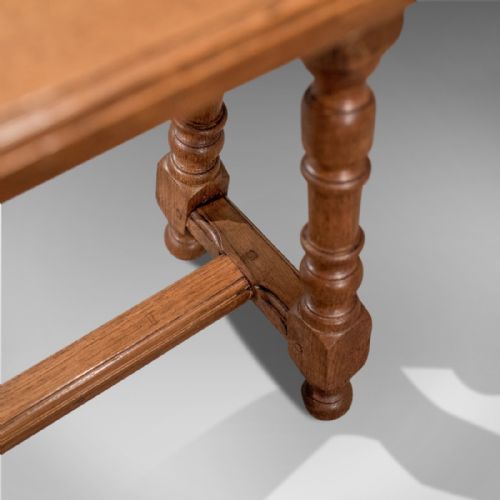 fig 2. Quality Antique Oak Bench Seat - Edwardian - c1910