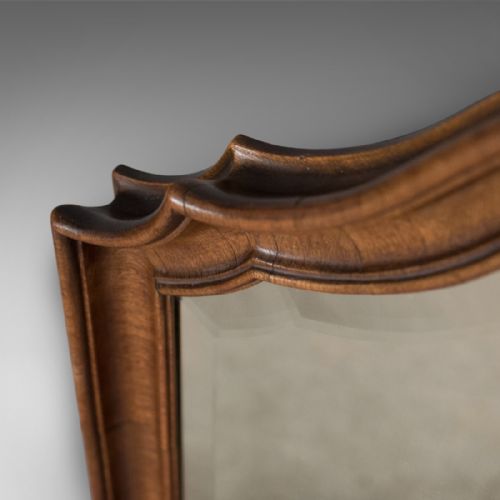 fig 1. Antique Wall Mirror, English, Walnut, Edwardian c.1910