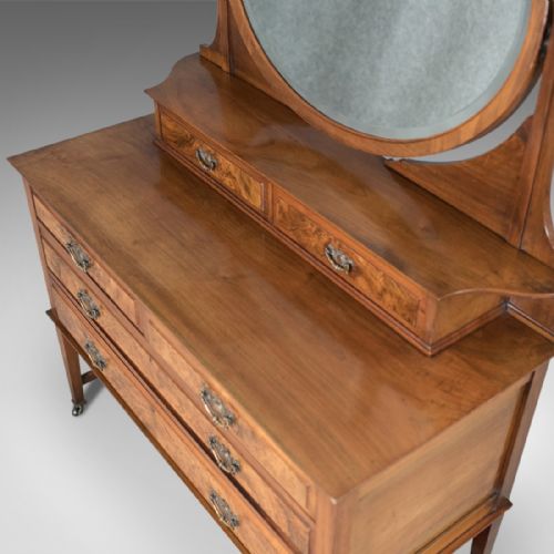 fig 5. Antique Dressing Table, Edwardian Vanity Chest of Drawers, English, c.1910
