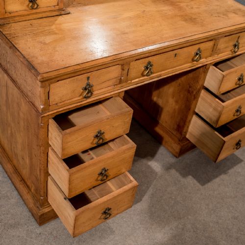 fig 3. Antique Oak Gothic Dressing Table Vanity Chest Quality English Victorian c1880
