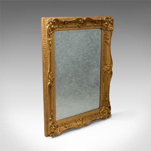 Antique Gilt Wall Mirror Ornate English Victorian Quality Bevel C1870
