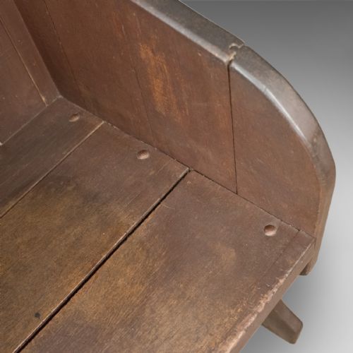 fig 3. Antique Settle, 19th Century Bench, Pew, English, c.1890