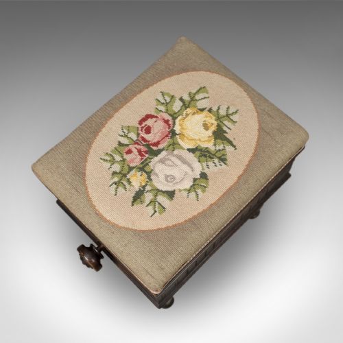 fig 3. Adjustable Antique Piano Music Stool, English, Brooks Ltd, Victorian c.1880