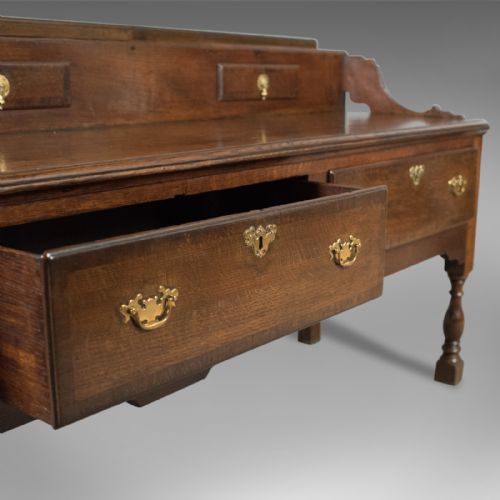 fig 4. Large Antique Dresser Base, Early Georgian, 1750 & Later, English, Oak