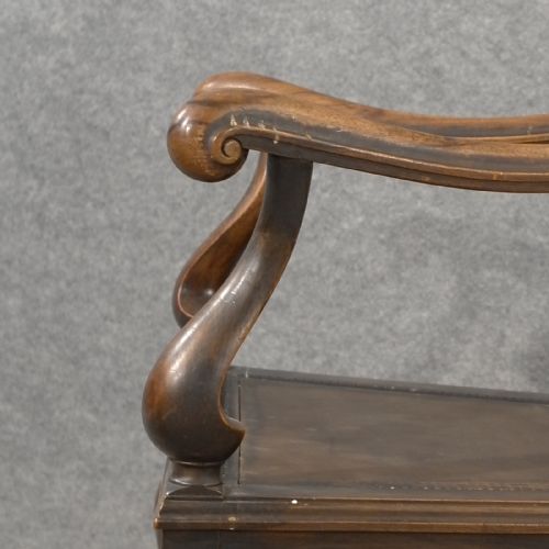 fig 6. Set of Six, Antique Dining Chairs, Liberty of London, Walnut, Cane, Circa 1880