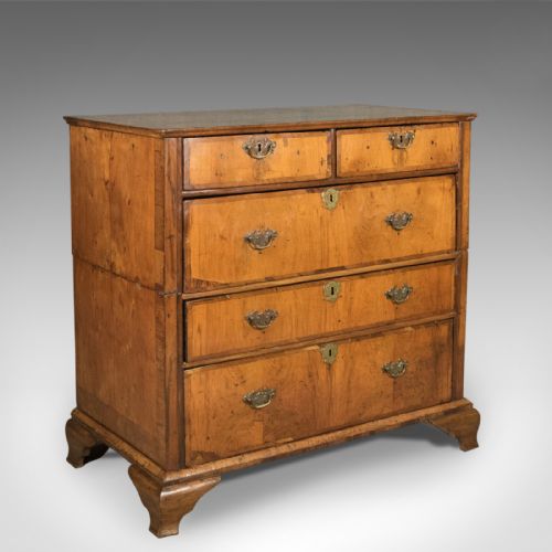 Antique Chest of Drawers, Georgian Walnut English C.1720