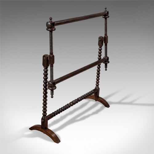 fig 2. Antique Tapestry Needlepoint Work Stand Stretcher Frame Victorian Walnut c1870