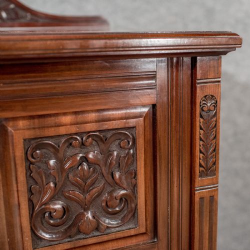 fig 3. Antique Quality Large English Victorian Music Side Cabinet - Fine Mahogany c1900