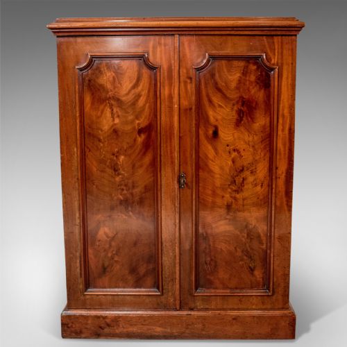 fig 4. Antique Quality Side Cabinet Cupboard Flame Mahogany English Victorian c1880