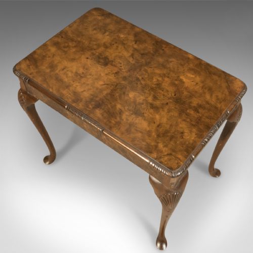 fig 1. Antique Side Table, Burr Walnut English Edwardian c.1910