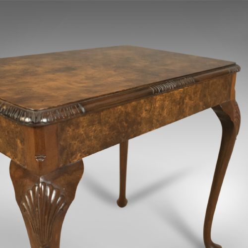 fig 2. Antique Side Table, Burr Walnut English Edwardian c.1910