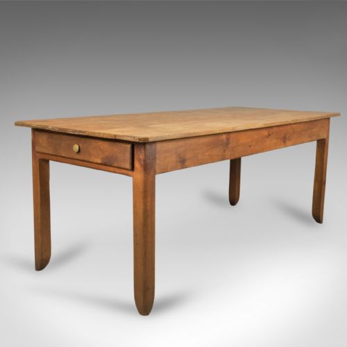 Antique French Farmhouse Table, C19th Pine, Kitchen Dining