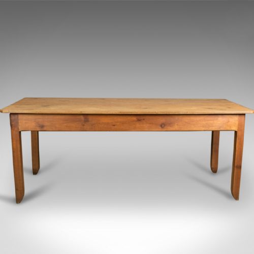 fig 1. Antique French Farmhouse Table, C19th Pine, Kitchen Dining