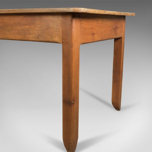 fig 3. Antique French Farmhouse Table, C19th Pine, Kitchen Dining