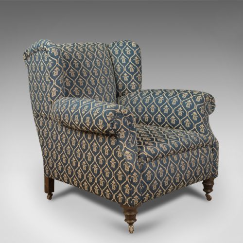 Antique Armchair, Edwardian English Club Chair, C.1910