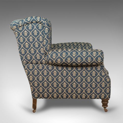 fig 2. Antique Armchair, Edwardian English Club Chair, c.1910