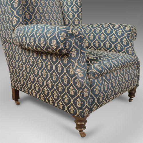 fig 3. Antique Armchair, Edwardian English Club Chair, c.1910