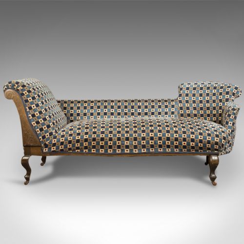 fig 1. Antique Chaise Longue, Edwardian Day Bed, English c.1910