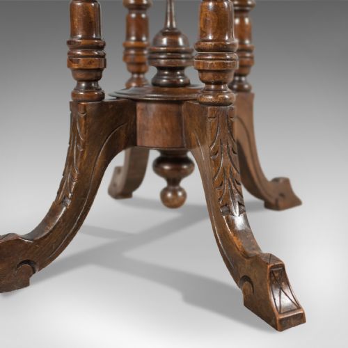fig 3. Victorian Antique Side Table with Inlaid Chess Board, English c.1880
