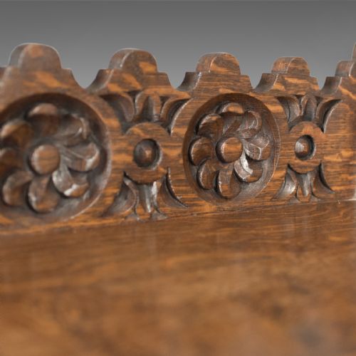 fig 2. Antique Console Table, C19th Scottish Carved Oak