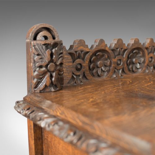 fig 3. Antique Console Table, C19th Scottish Carved Oak