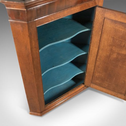 fig 1. Georgian Antique Corner Cabinet, Oak and Mahogany, English c.1780