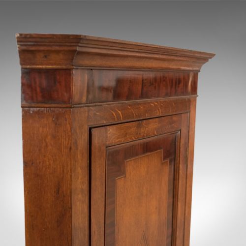fig 4. Georgian Antique Corner Cabinet, Oak and Mahogany, English c.1780