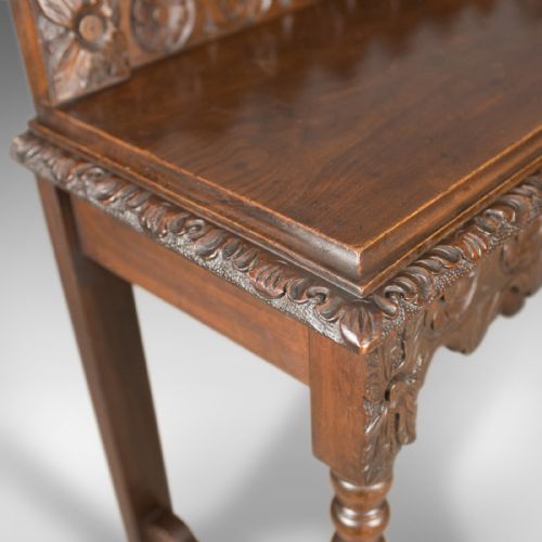 fig 3. Antique Console Table, C19th Scottish Carved Walnut